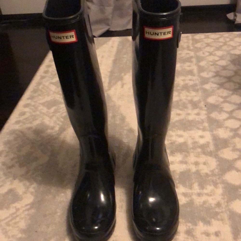 Hunter rain boots and socks